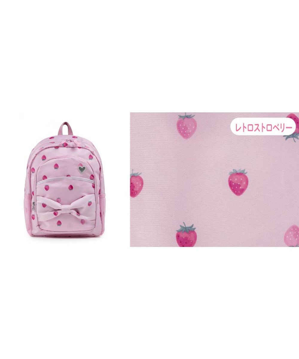 Mother garden マザーガーデン 野いちご 子供用 リュック 【Lサイズ】《レトロストロベリー柄》 