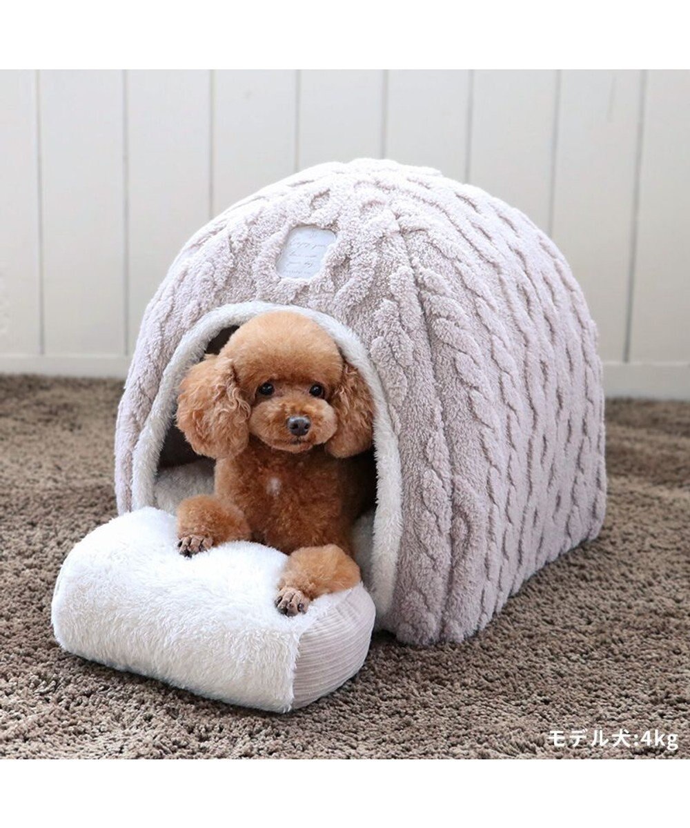 PET PARADISE ペットパラダイス 遠赤外線 ボアハウス 《アラン柄》  38×40cm 