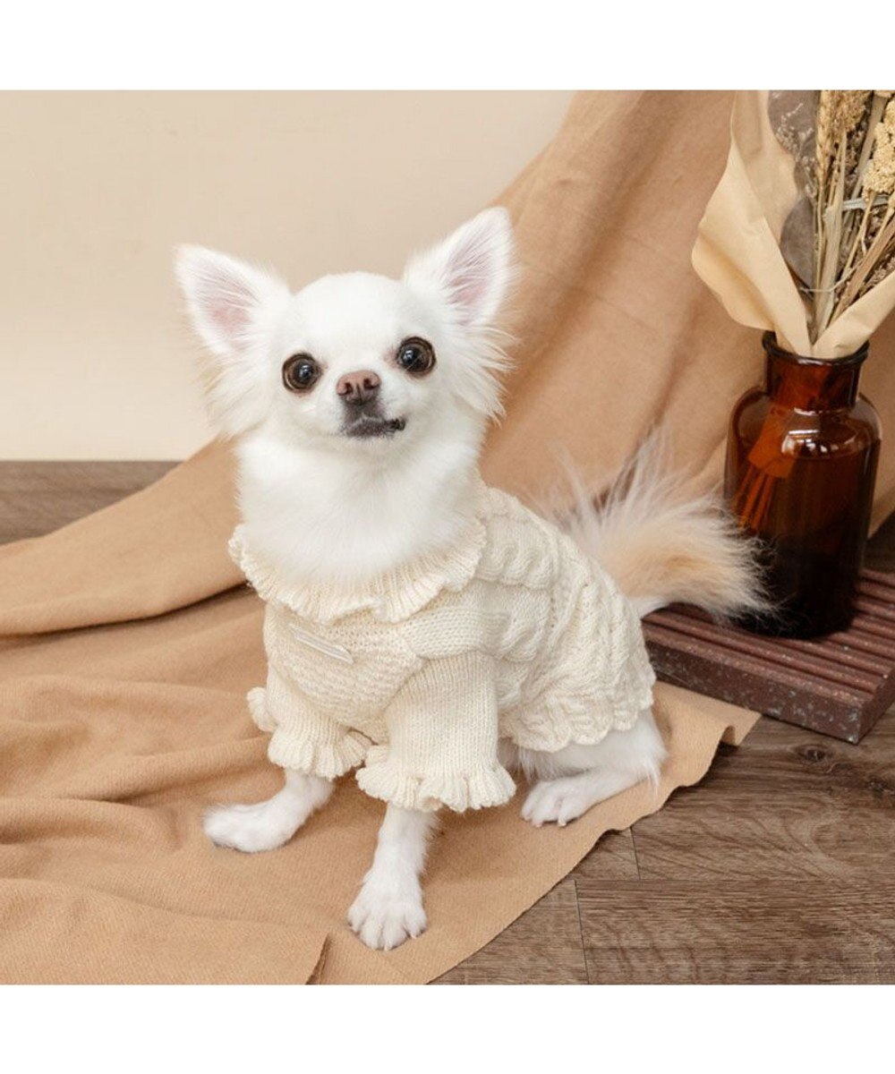 PET PARADISE ペットパラダイス フリルアランセーター 小型犬 