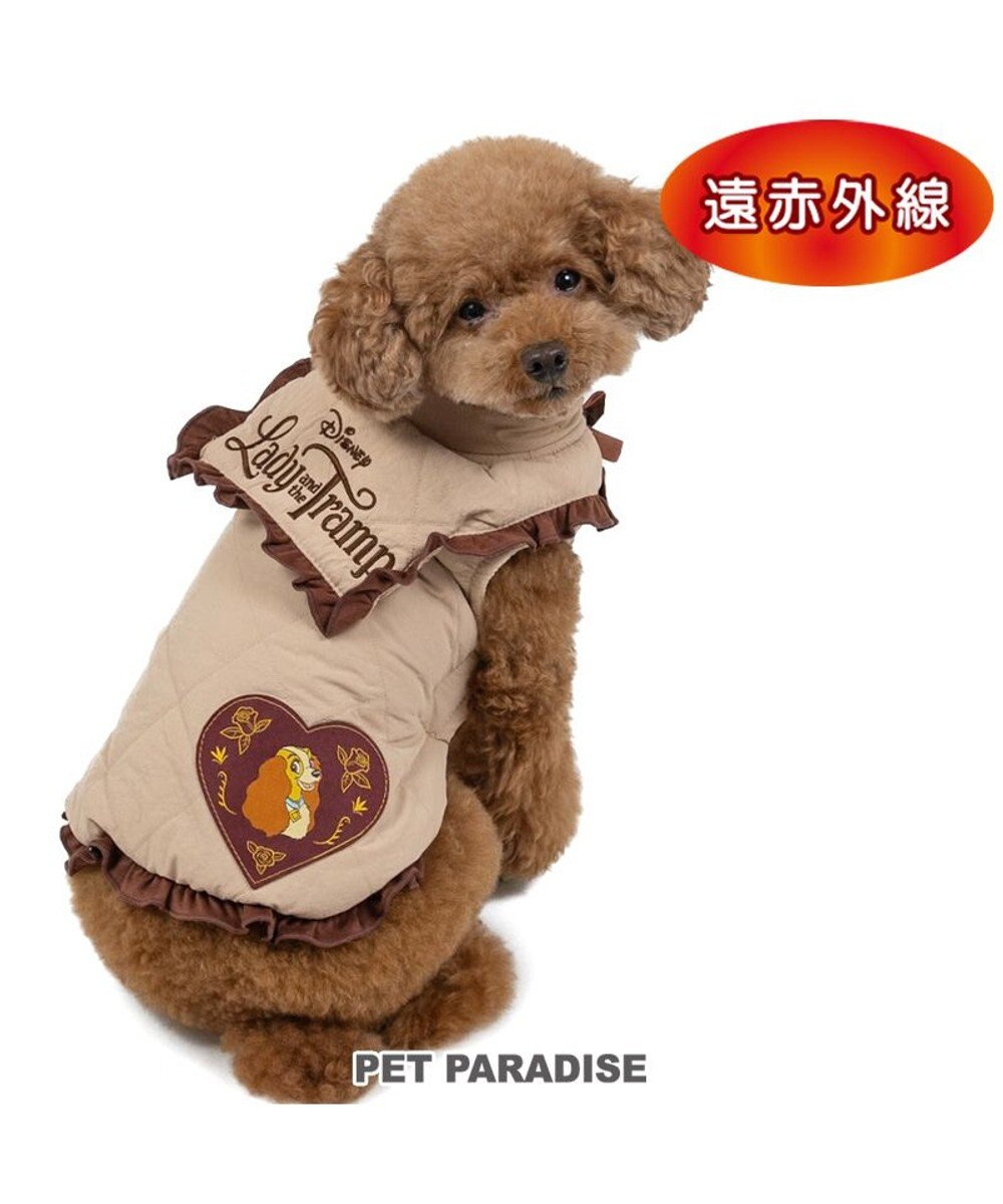 PET PARADISE ディズニー わんわん物語 レディ 遠赤軽量ふわベスト 小型犬 ブラウン