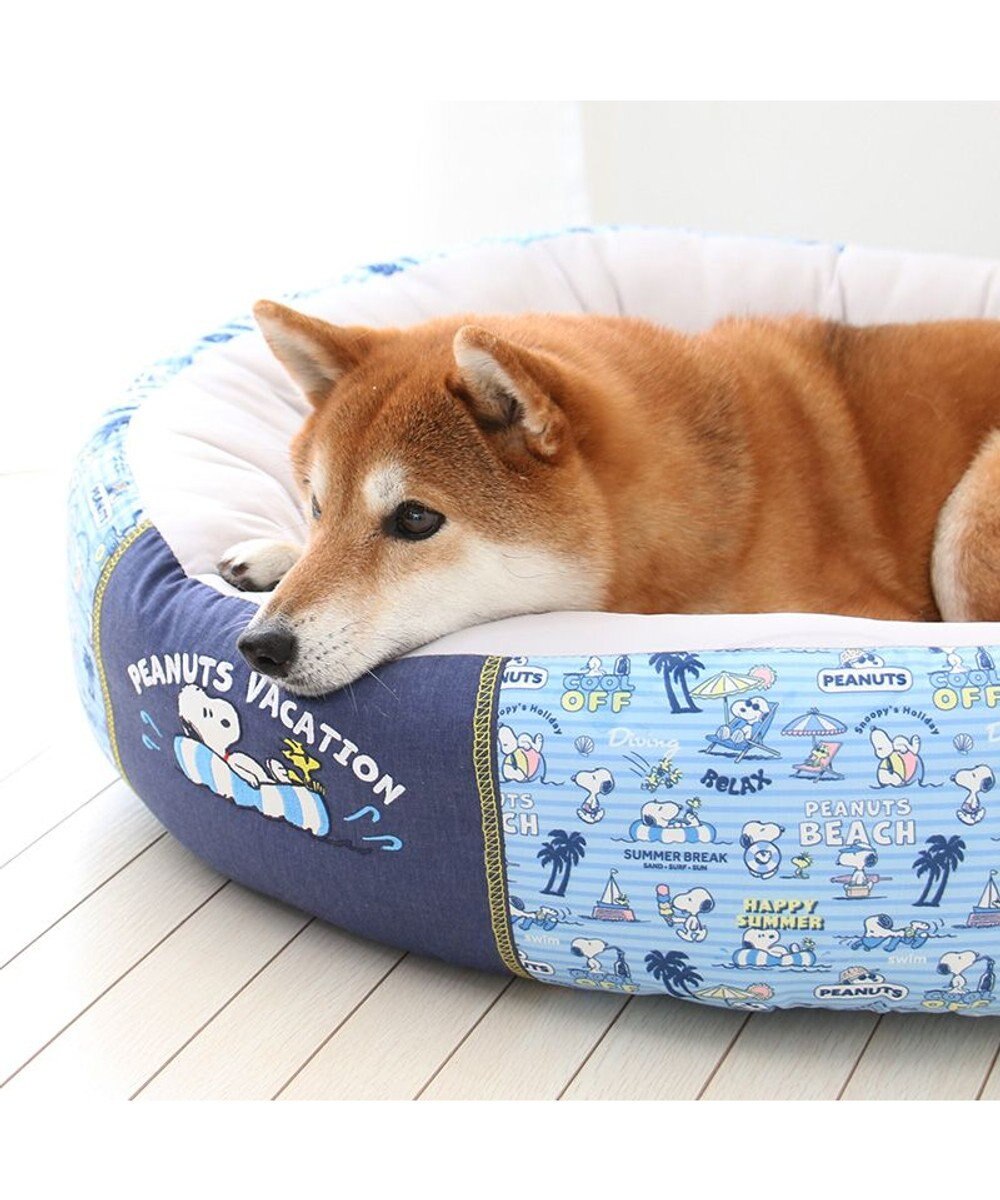 PET PARADISE スヌーピー クールカドラー 丸型 《バケーション柄》 中型犬 大型犬  L