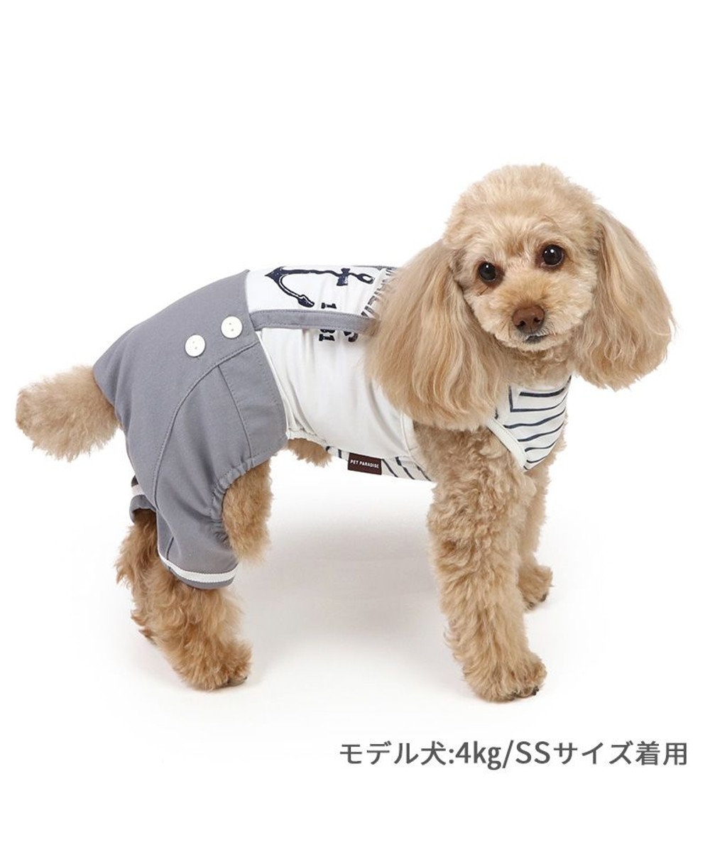 PET PARADISE ペットパラダイス エコメイド 天竺 パンツつなぎ 《マリン柄》 小型犬