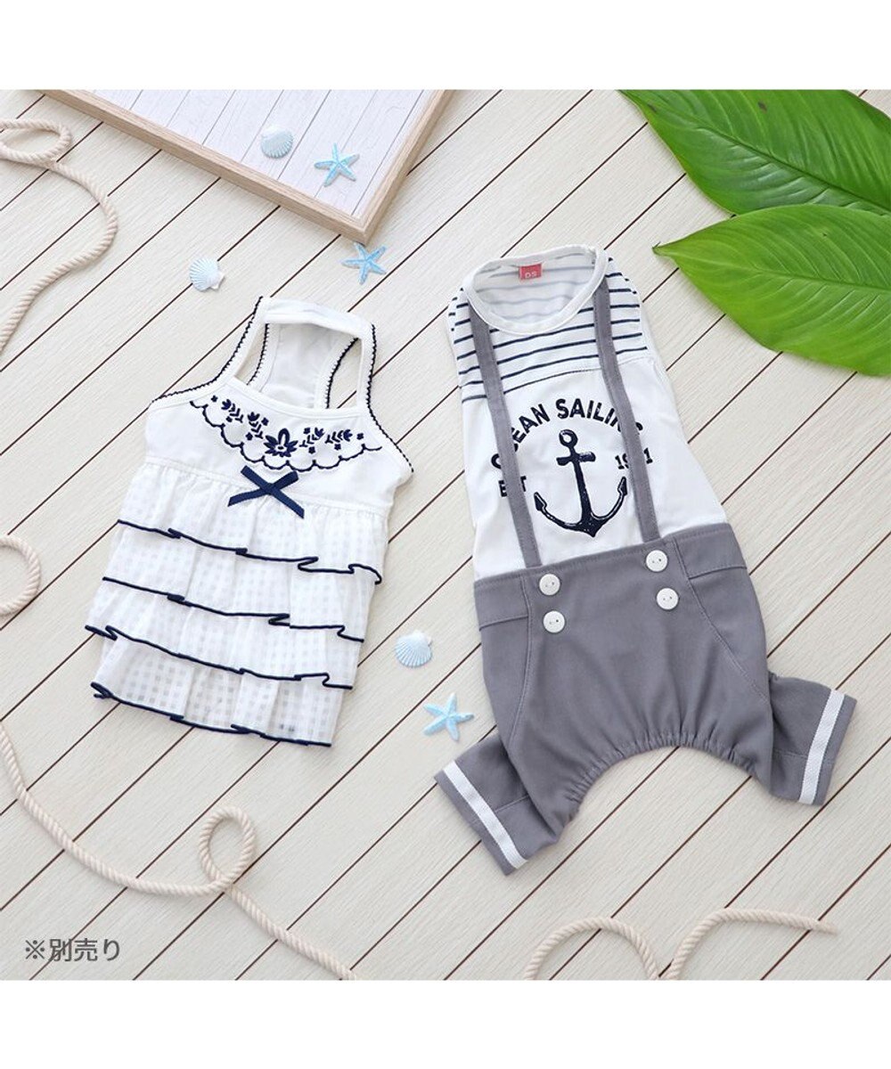 PET PARADISE ペットパラダイス エコメイド 天竺 パンツつなぎ 《マリン柄》 小型犬 