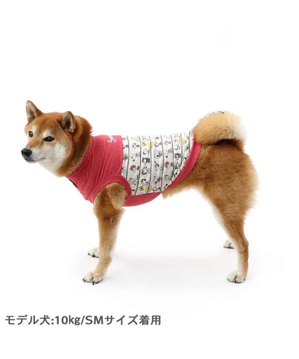 PET PARADISE スヌーピー パッチ付き タンクトップ 《レッド》【中型犬】