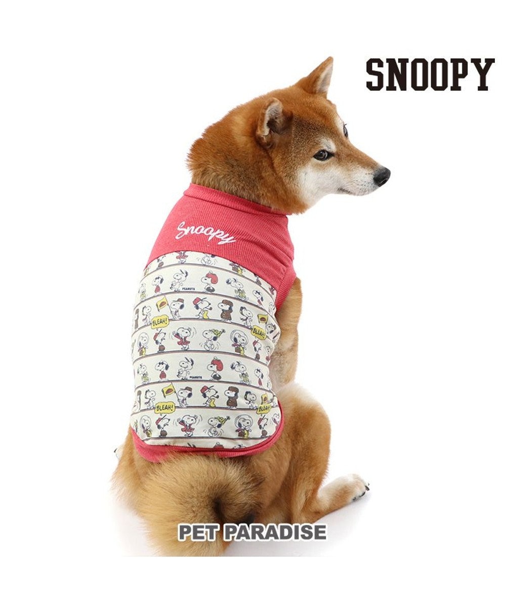 PET PARADISE スヌーピー パッチ付き タンクトップ 《レッド》【中型犬】 レッド
