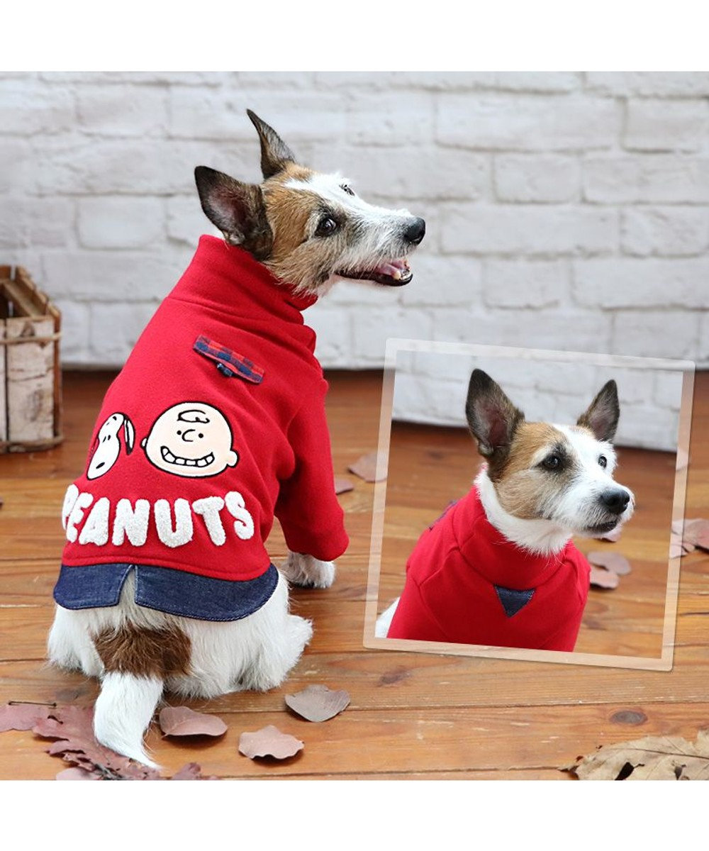 スヌーピー ペティヒートDAN ハイネックTシャツ 小型犬, 赤, ３Ｓ