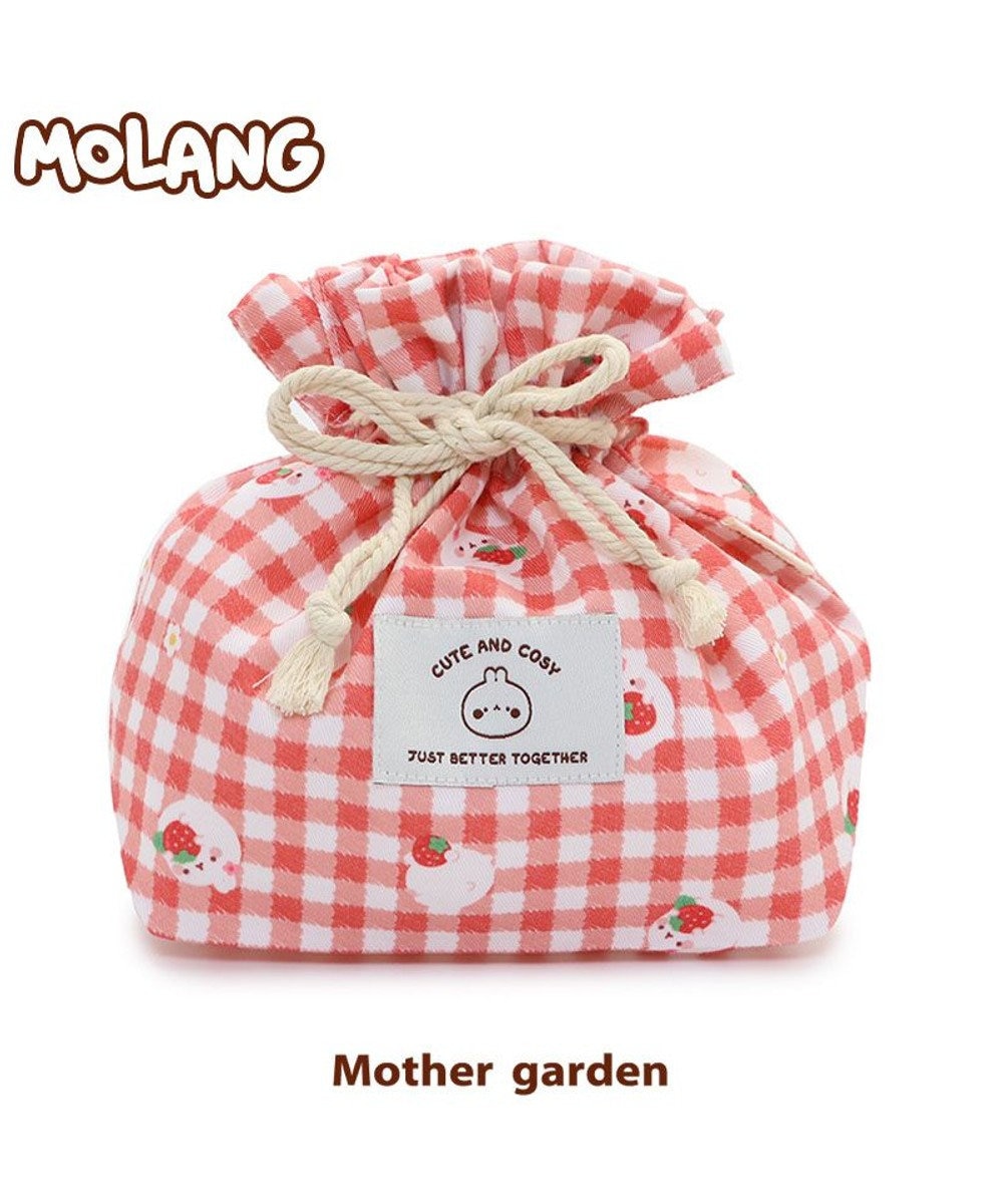 マザーガーデン MOLANG モラン ランチ巾着 いちご柄 お弁当袋 Mother garden 【通販】雑貨とペット用品の通販サイト  マザーガーデン＆ペットパラダイス