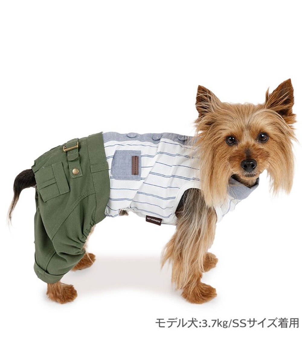 PET PARADISE ペットパラダイス エコメイド 襟付き パンツつなぎ 小型犬