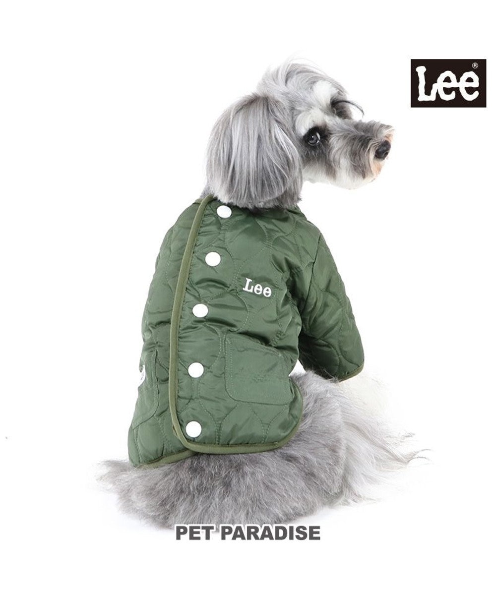PET PARADISE 犬 服 Ｌｅｅ 背中開き ジャケット 【小型犬】 キルティング 綿入り カーキ カーキ