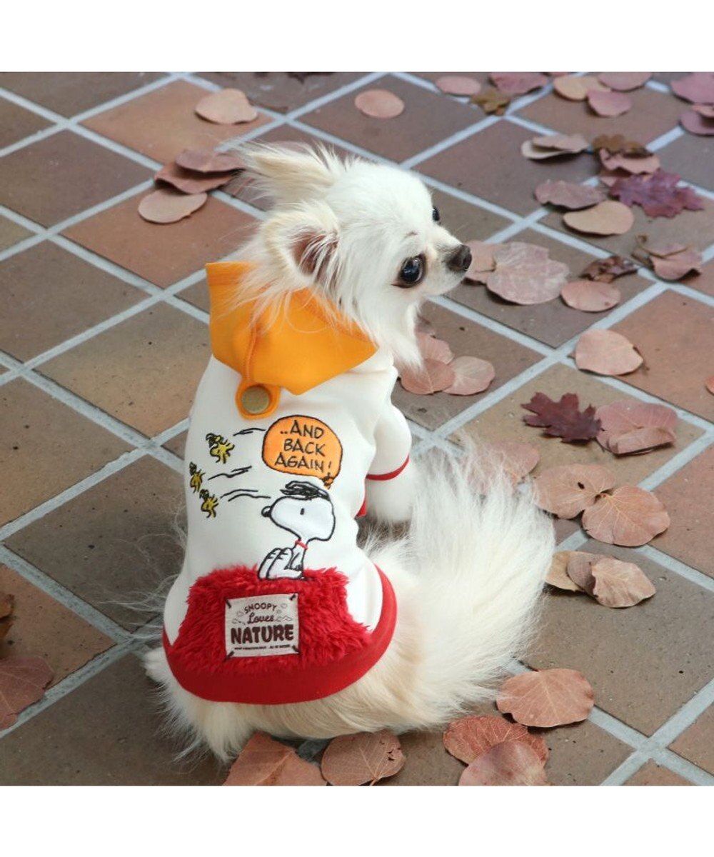 PET PARADISE スヌーピー  ペティヒート パーカー 《赤屋根柄》小型犬 