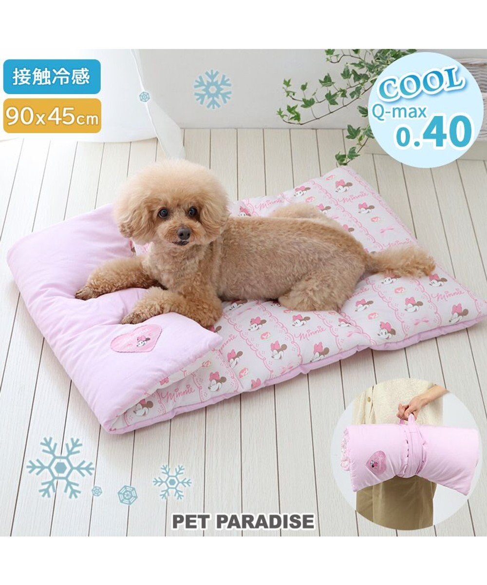 PET PARADISE ディズニー ミニーマウス クール ロールマット 小型犬 ピンク（淡）