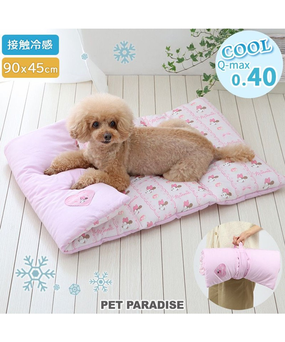 PET PARADISE ディズニー ミニーマウス クール ロールマット 小型犬 ピンク（淡）