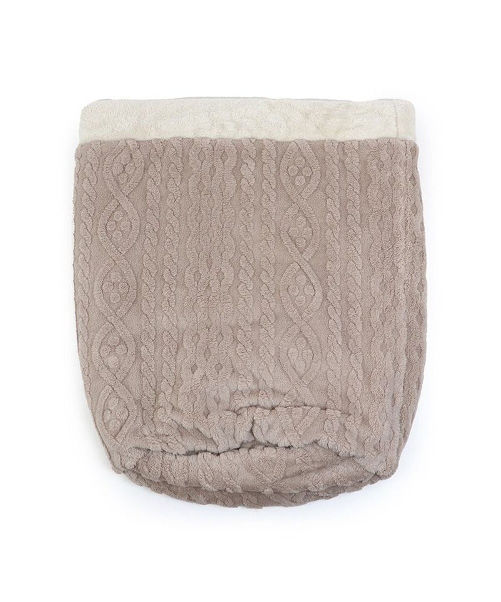 PET PARADISE ペットパラダイス 筒形寝袋 遠赤外線 《アラン編み柄》 57cm×95cm 