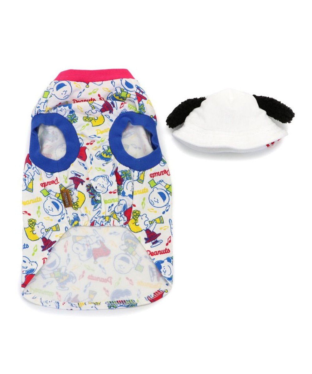PET PARADISE スヌーピー バケットハット付き Tシャツ 小型犬 