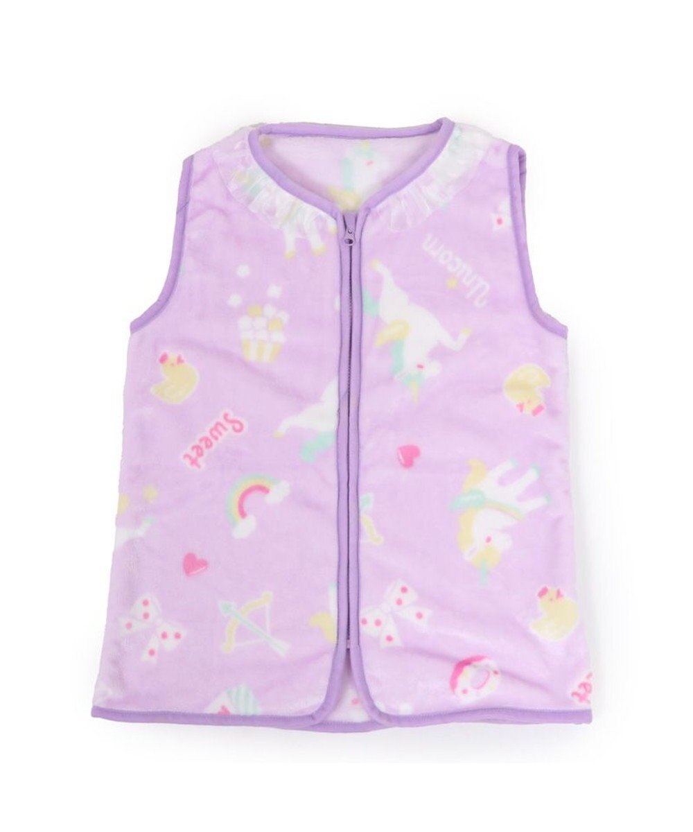 Mother garden マザーガーデン ユニコーン ふわふわ キッズ スリーパー 《ポップ柄》 M/L サイズ あったかベスト 