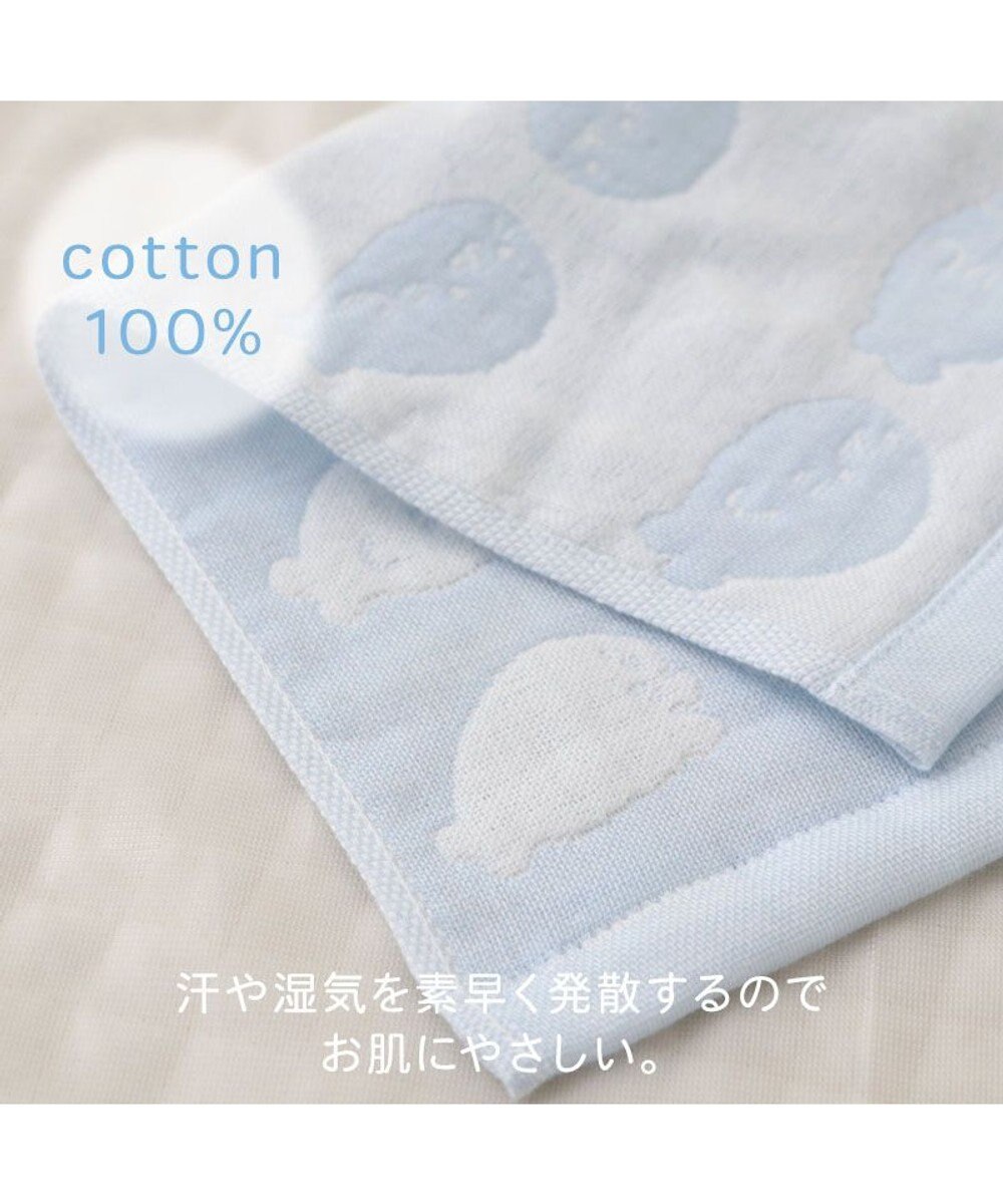 Mother garden しろたん いっぱい柄 6重ガーゼ ハンドタオル