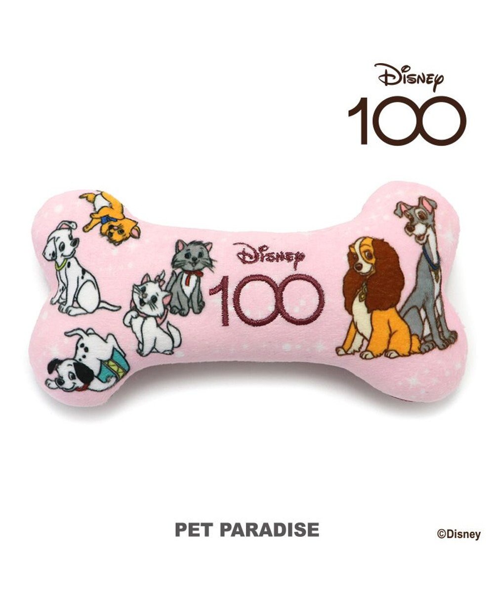 PET PARADISE ディズニー 100周年 骨型TOY《 ピンク / イエロー / プルー 》 単品 ピンク