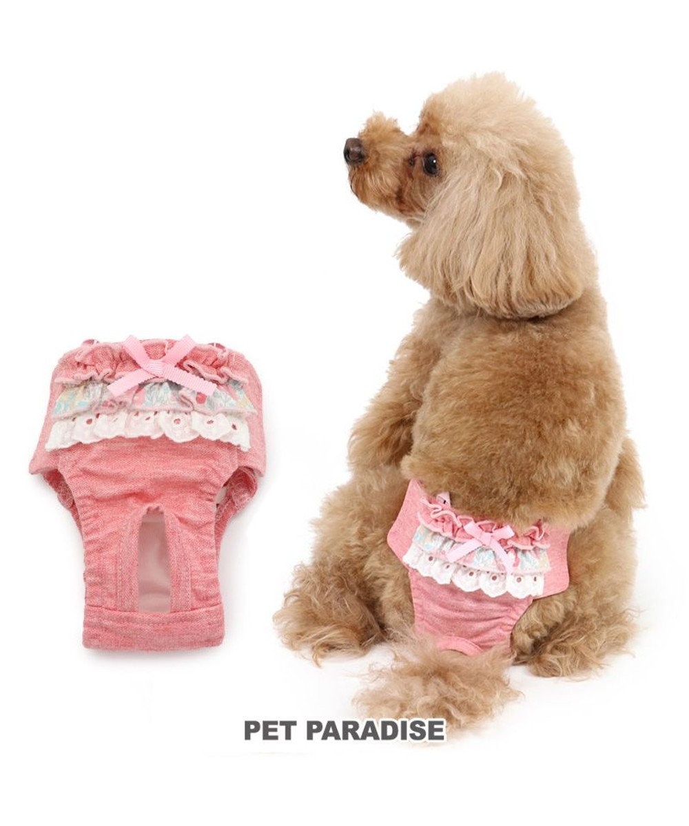 PET PARADISE 犬 服 サニタリーパンツ 【小型犬】 花柄 ピンク（淡）
