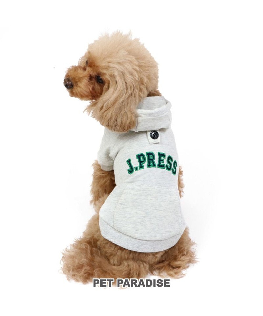 犬の服 犬 冬服 パーカー J.PRESS 【小型犬】 カレッジ ロゴ, グレー, ３Ｓ