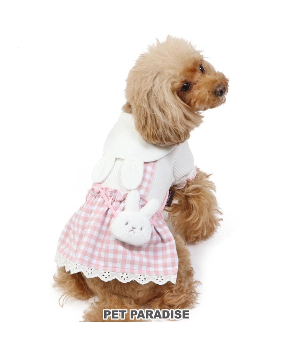 PET PARADISE 犬の服 犬 冬服 うさぎ ワンピース 【小型犬】 ピンク（淡）