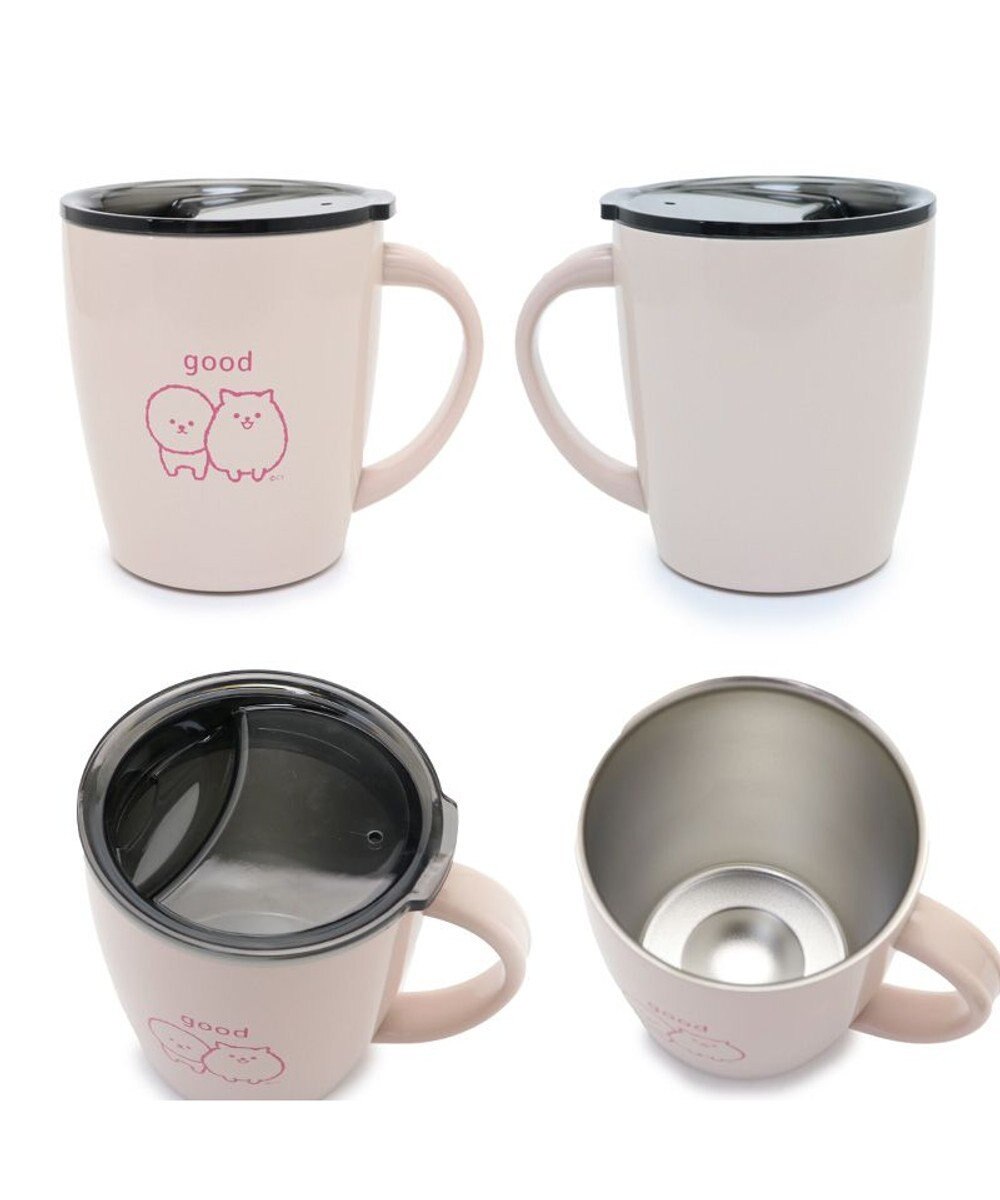 Mother garden マザーガーデン ふわんこ 蓋つき ステンレスマグカップ 380mL