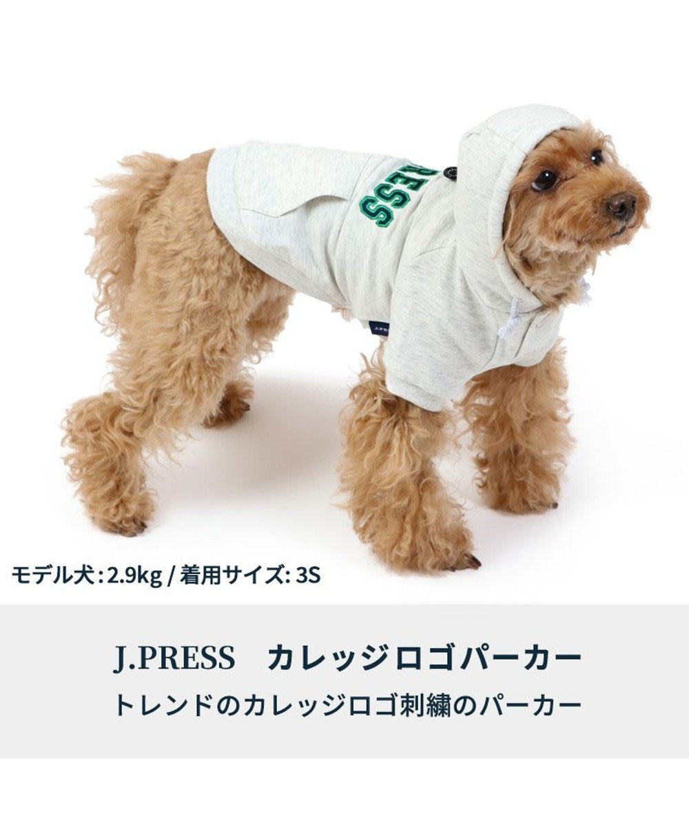 犬の服 犬 冬服 パーカー J.PRESS 【小型犬】 カレッジ ロゴ / PET ...
