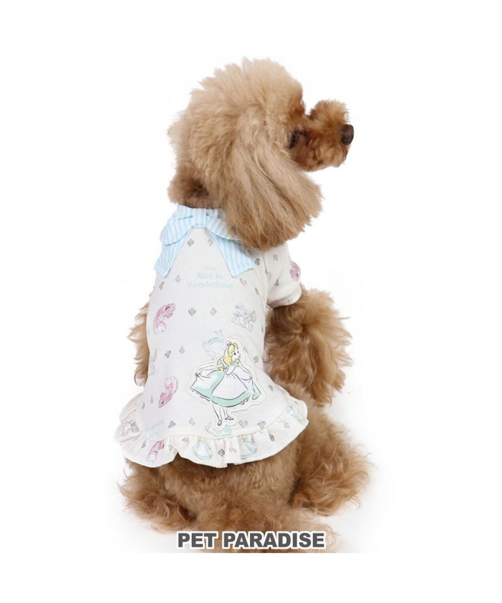 PET PARADISE 犬 服 ディズニー ふしぎの国のアリス トレーナー 【小型犬】 リボン襟 水色