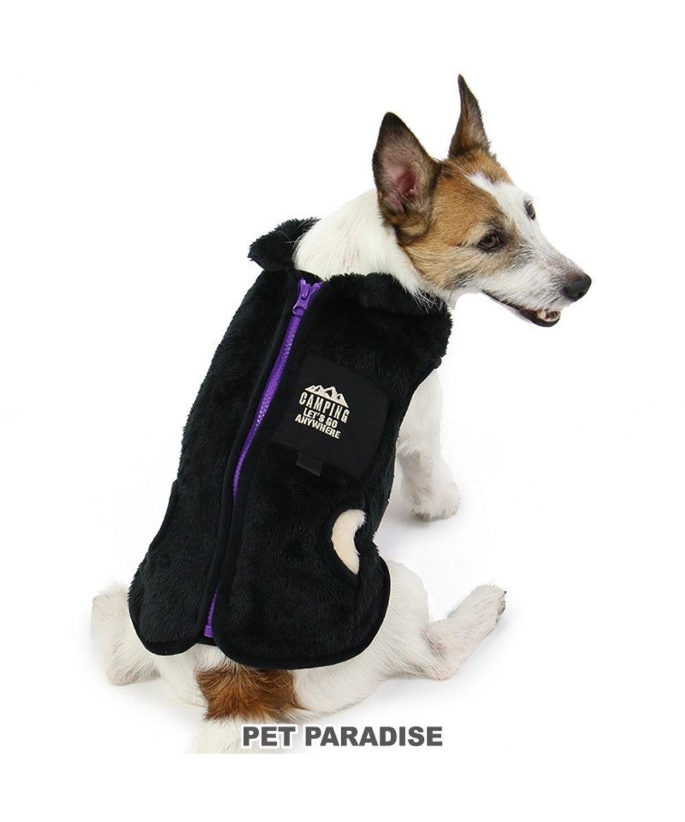PET PARADISE ペットパラダイス 刺繍 背開き ベスト 小型犬 黒