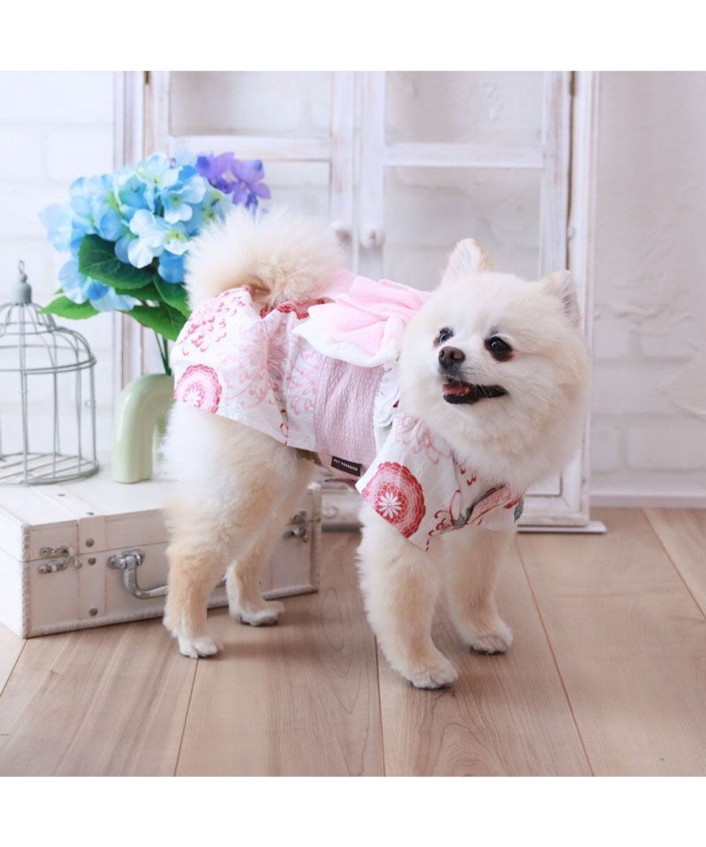PET PARADISE ペットパラダイス 菊柄 浴衣 桃 小型犬 