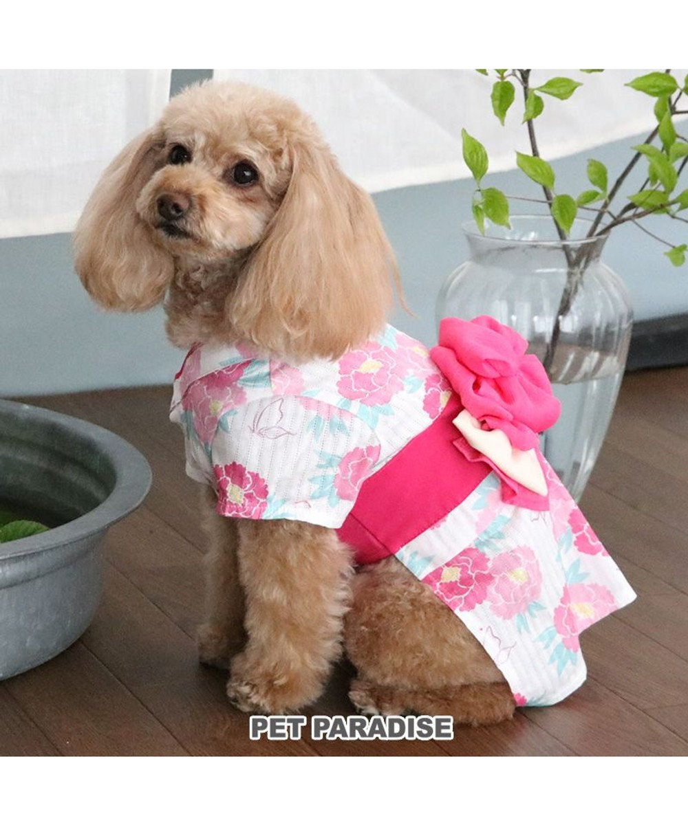 PET PARADISE 犬の服 夏 犬服 浴衣 牡丹柄 ピンク 【小型犬】 ピンク（淡）