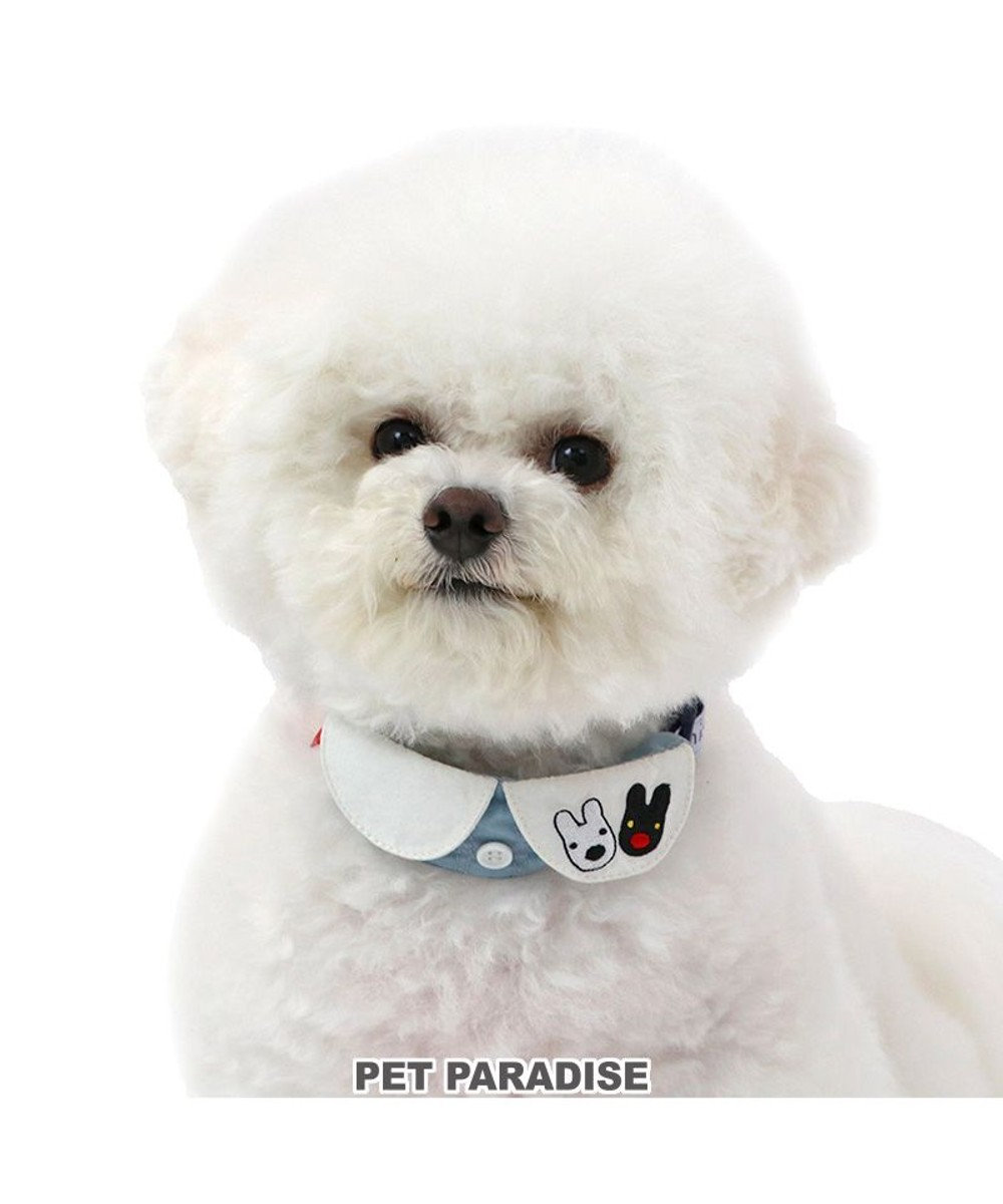 PET PARADISE リサとガスパール  襟付き首輪 《であい柄》Ｓ  小型犬 グレー