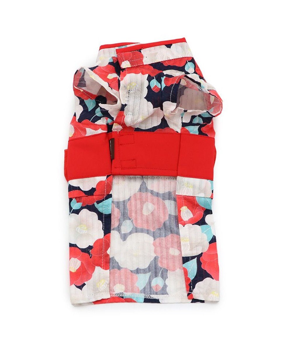 PET PARADISE 犬の服 夏 犬服 浴衣 椿柄 赤 【中型犬】 【大型犬】 