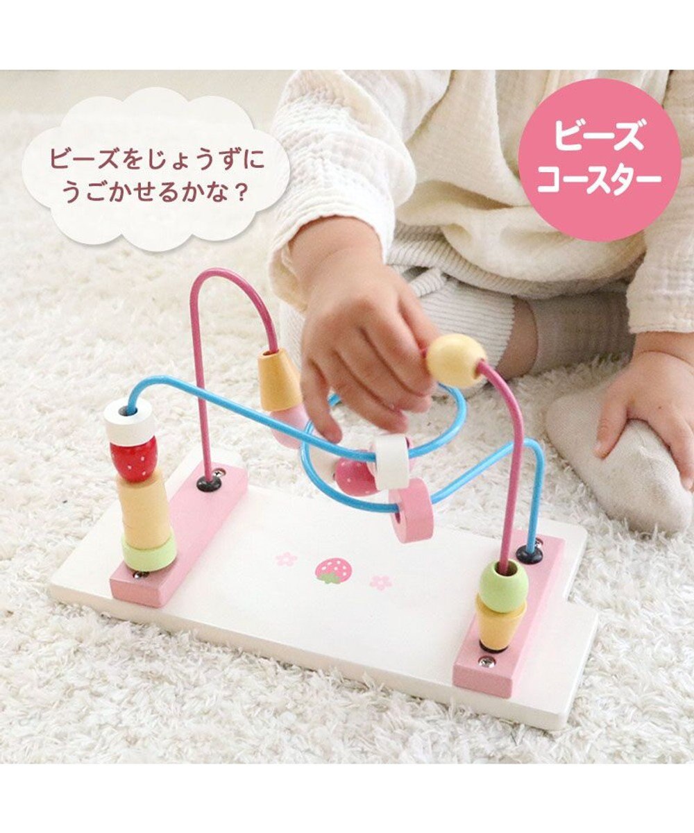 Mother garden 【ギフト巾着セット商品】1.5歳からの木のおもちゃ マザーガーデン いちごのおかしのおうち 