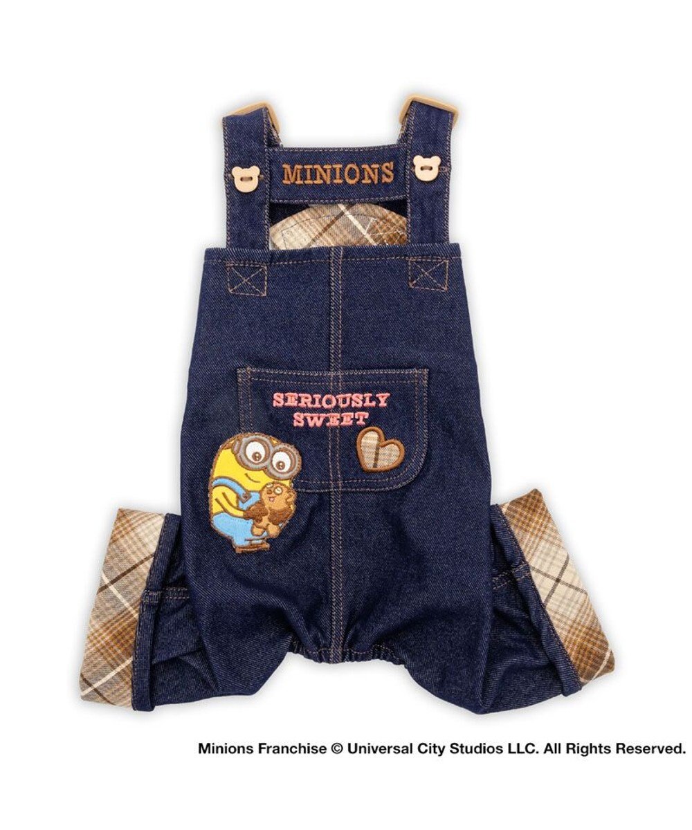 PET PARADISE ミニオン 切替チェック オーバーオール  小型犬 