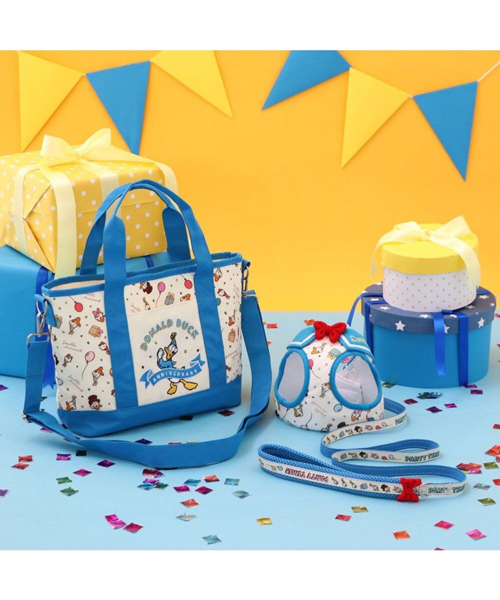 PET PARADISE ディズニー ドナルドダック 90周年 反射 リード SS~S 《パーティー柄》 小型犬