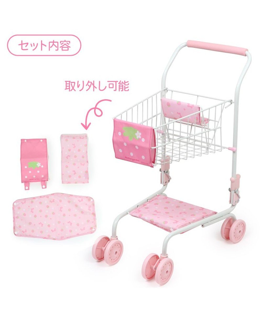 Mother garden マザーガーデン おままごと 野いちご ショッピングカート 《いちご×リボン》 
