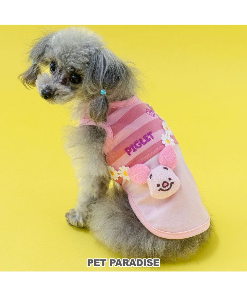 PET PARADISE ディズニー ピグレット タンクトップ 《お花ストラップ》 小型犬 ピンク