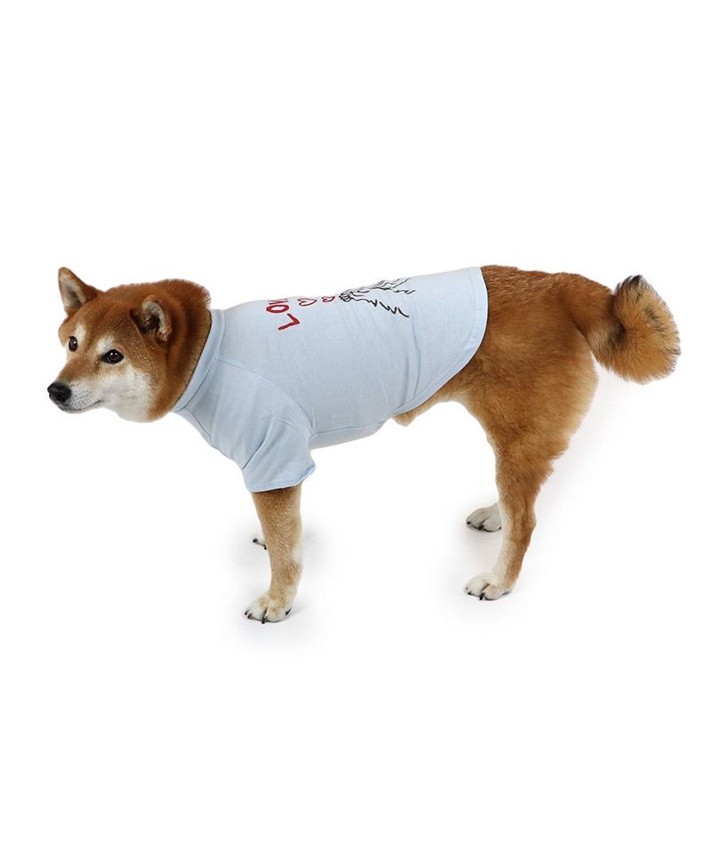 PET PARADISE ペットパラダイス Mai Kuraki　LOVE  ペットTシャツ 《ブルー》 中型犬 