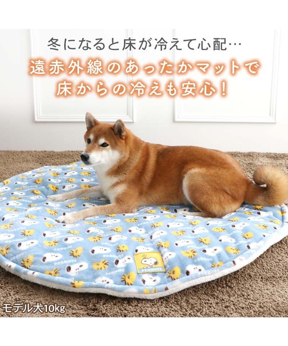 PET PARADISE スヌーピー 遠赤外線 丸マット 《コロン柄》 Ｍ 