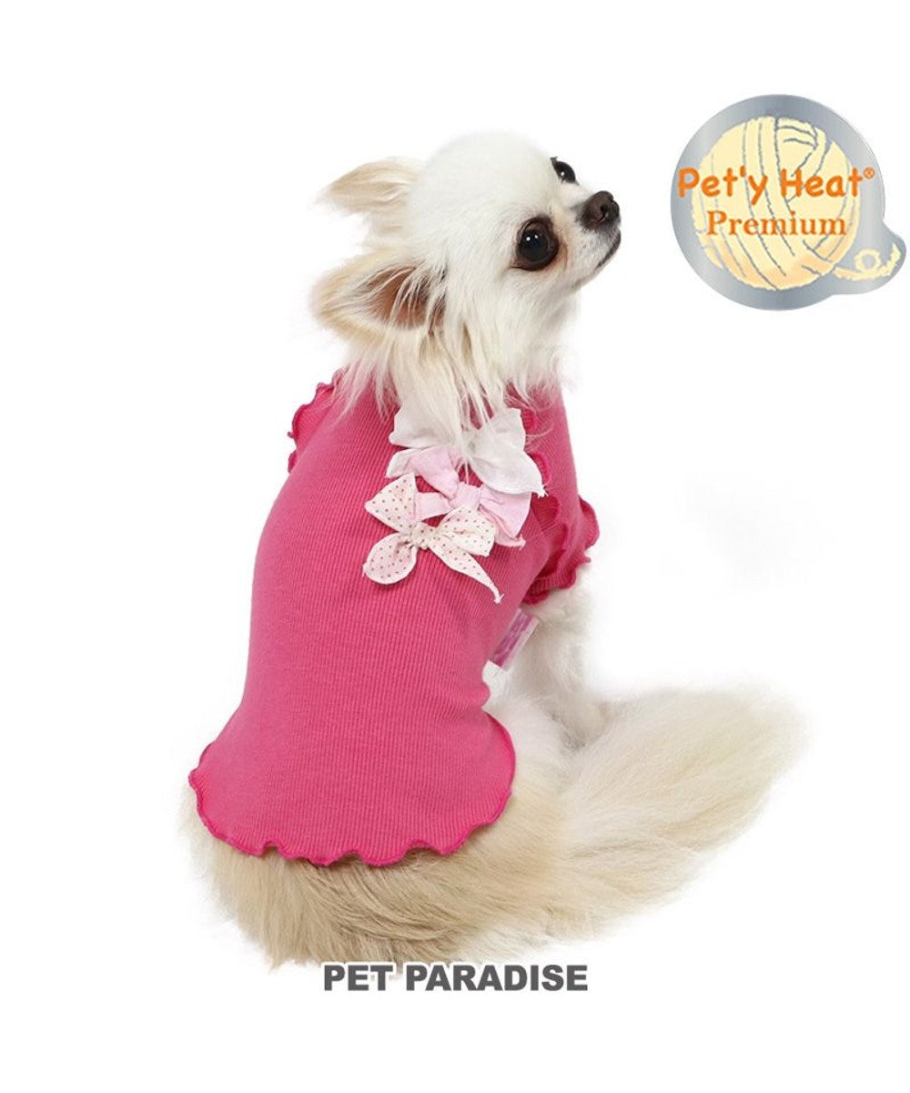 PET PARADISE 犬 服 Tシャツ 【小型犬】 プレミアム ペティーヒート リボン ピンク（淡）