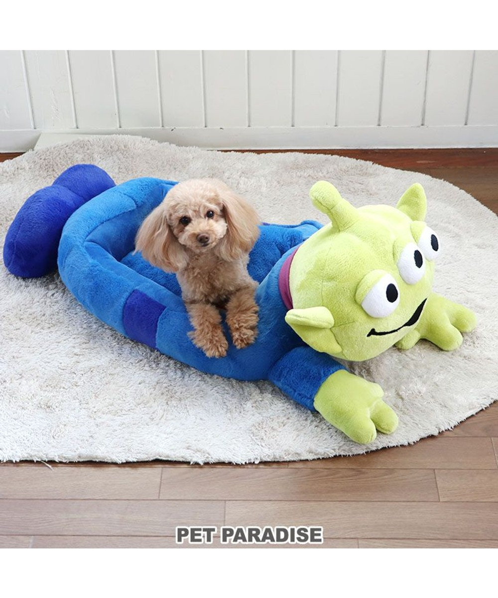 PET PARADISE 犬 ベッド ディズニー トイ・ストーリー カドラーベッド (95×43cm) エイリアン 黄緑