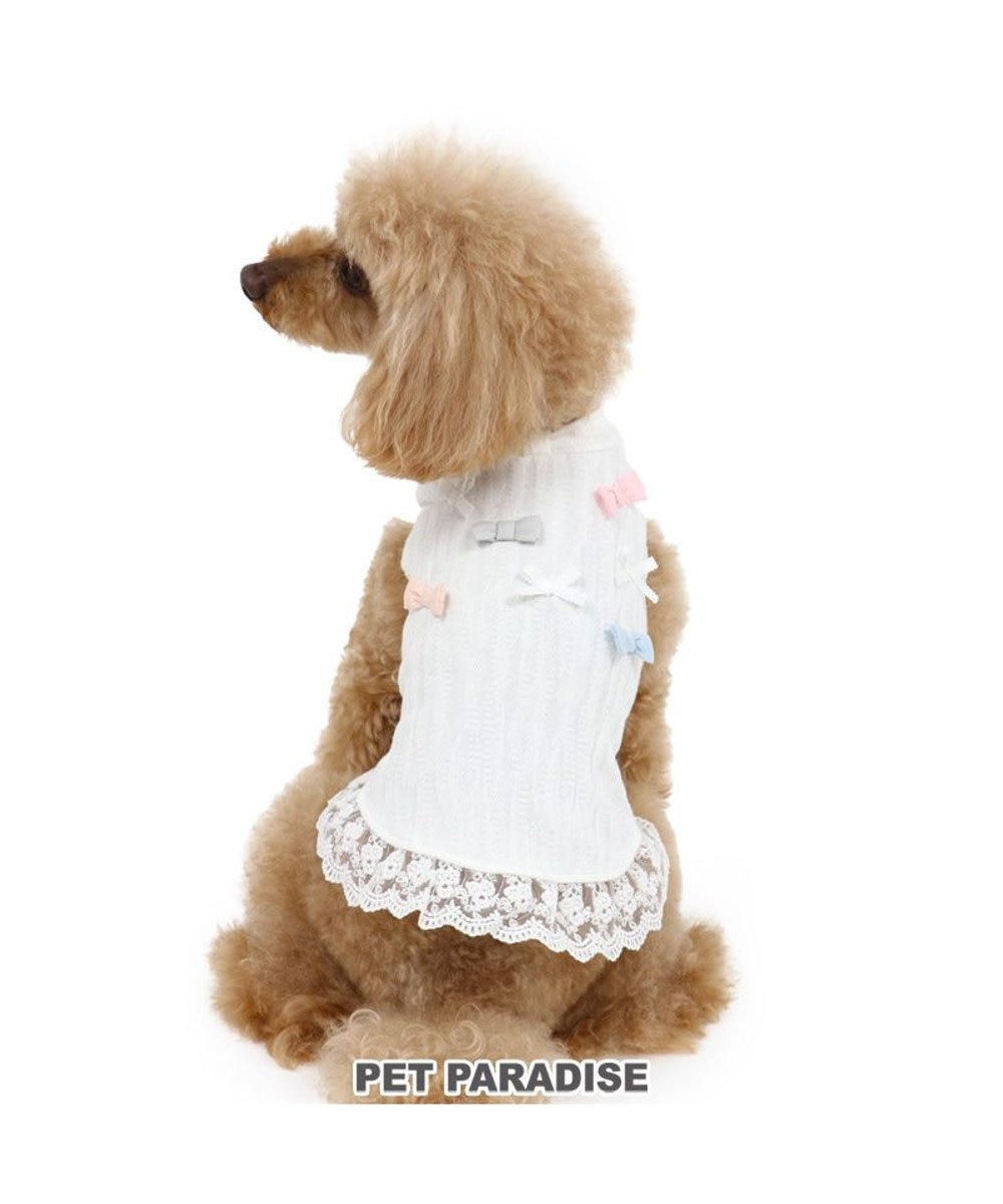 PET PARADISE 犬 服 春夏 タンクトップ 〔小型犬〕 リボン 白 ドッグウエア ドッグウェア イヌ おしゃれ かわいい 白~オフホワイト