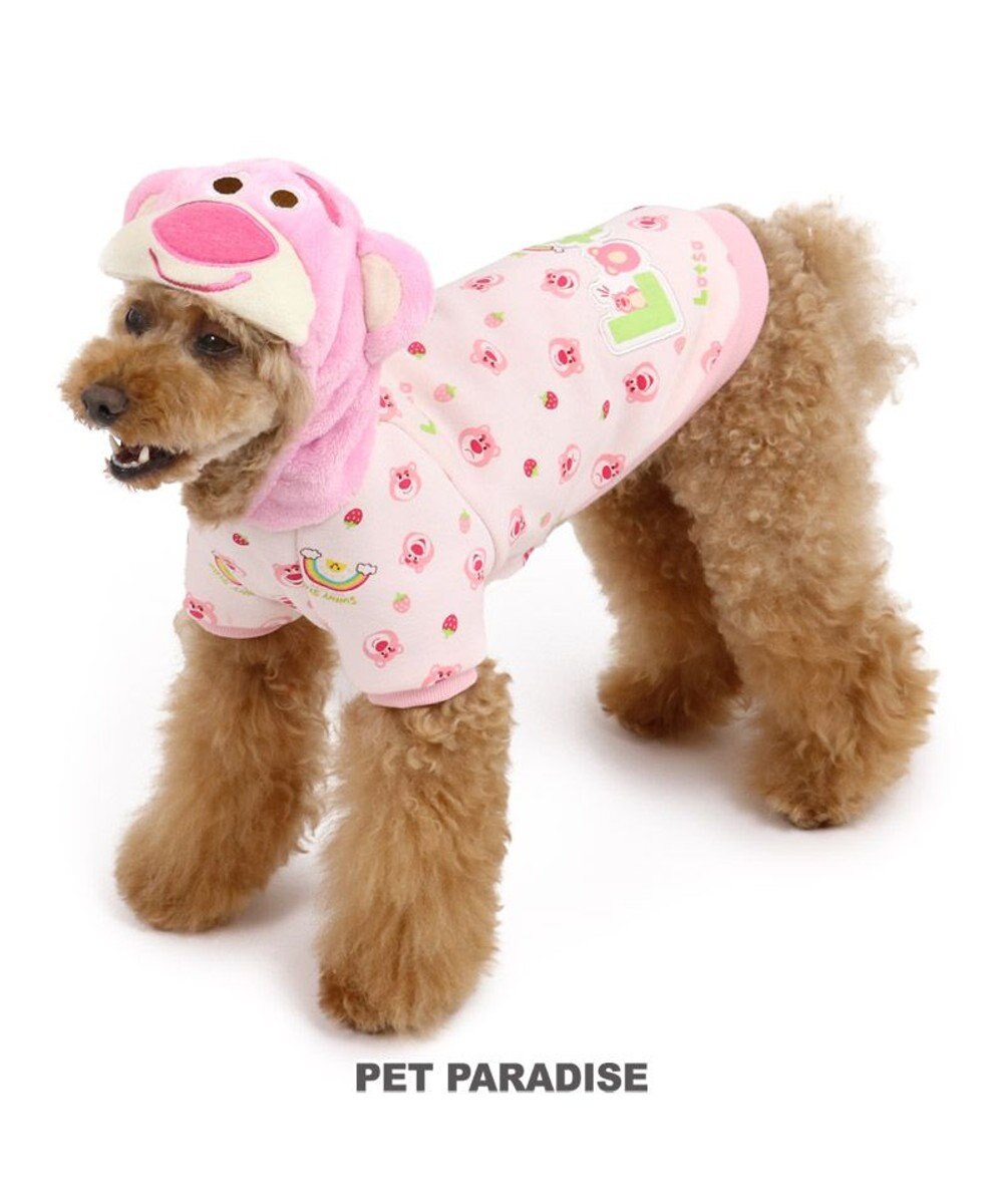 PET PARADISE 犬 服  ディズニー トイ・ストーリー パーカー 〔小型犬〕 ロッツォ もこもこ 犬服 犬の服 犬 服 ペットウエア ペットウェア ドッグウエア ドッグウェア ベビー 超小型犬 小型犬 暖かい ピンク（淡）