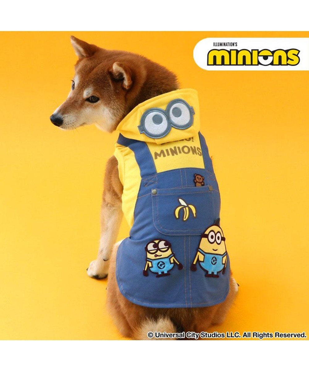 PET PARADISE ミニオン オーバーオール風 バナナ パーカー  中型犬 イエロー