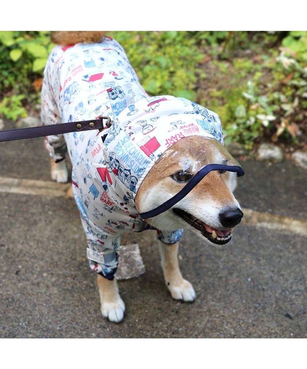 PET PARADISE スヌーピー 足付き レインコート《アメリカンビンテージ柄》中型犬 大型犬 
