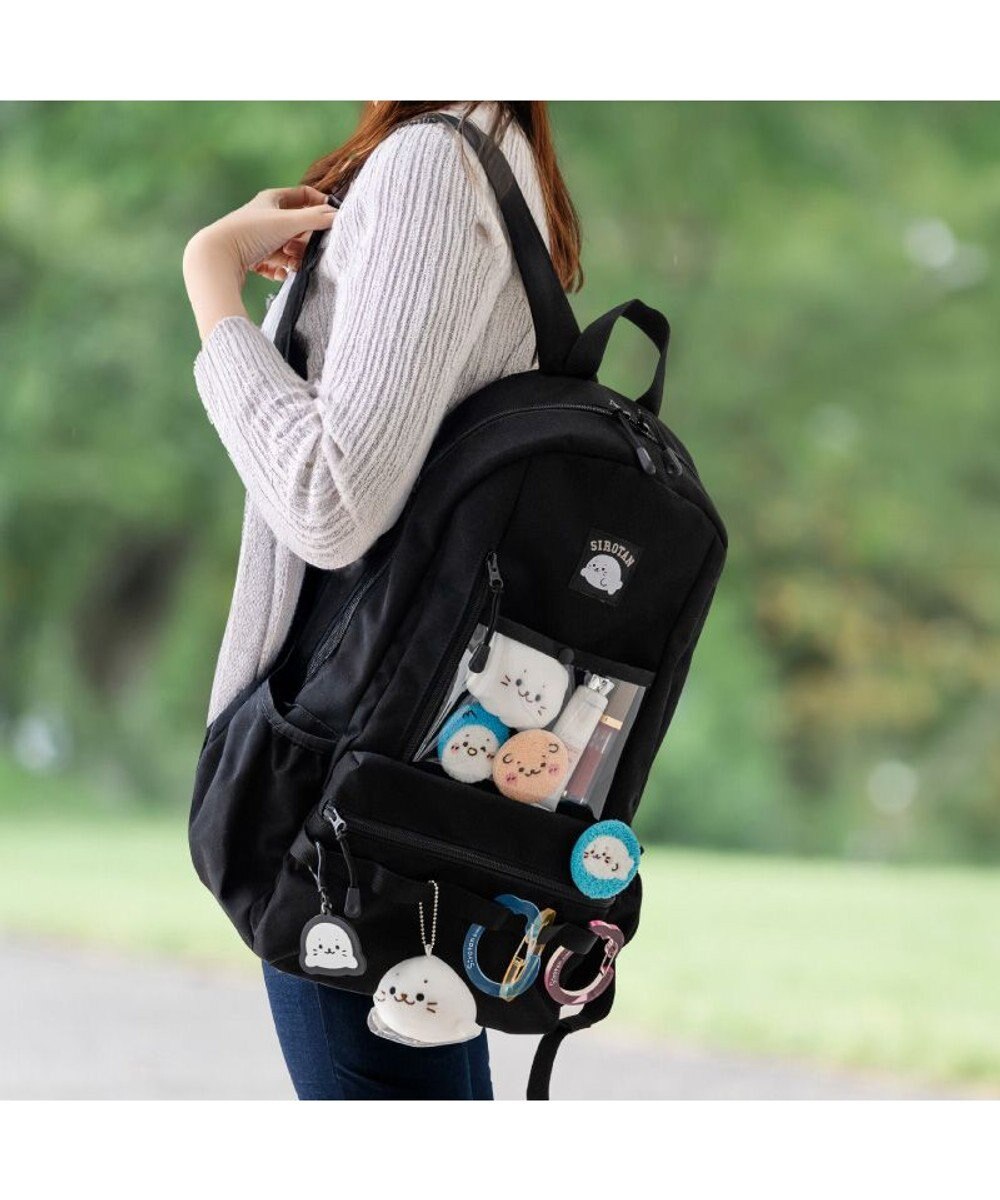 Mother garden しろたん 透明窓付 リュック 《ブラック》 