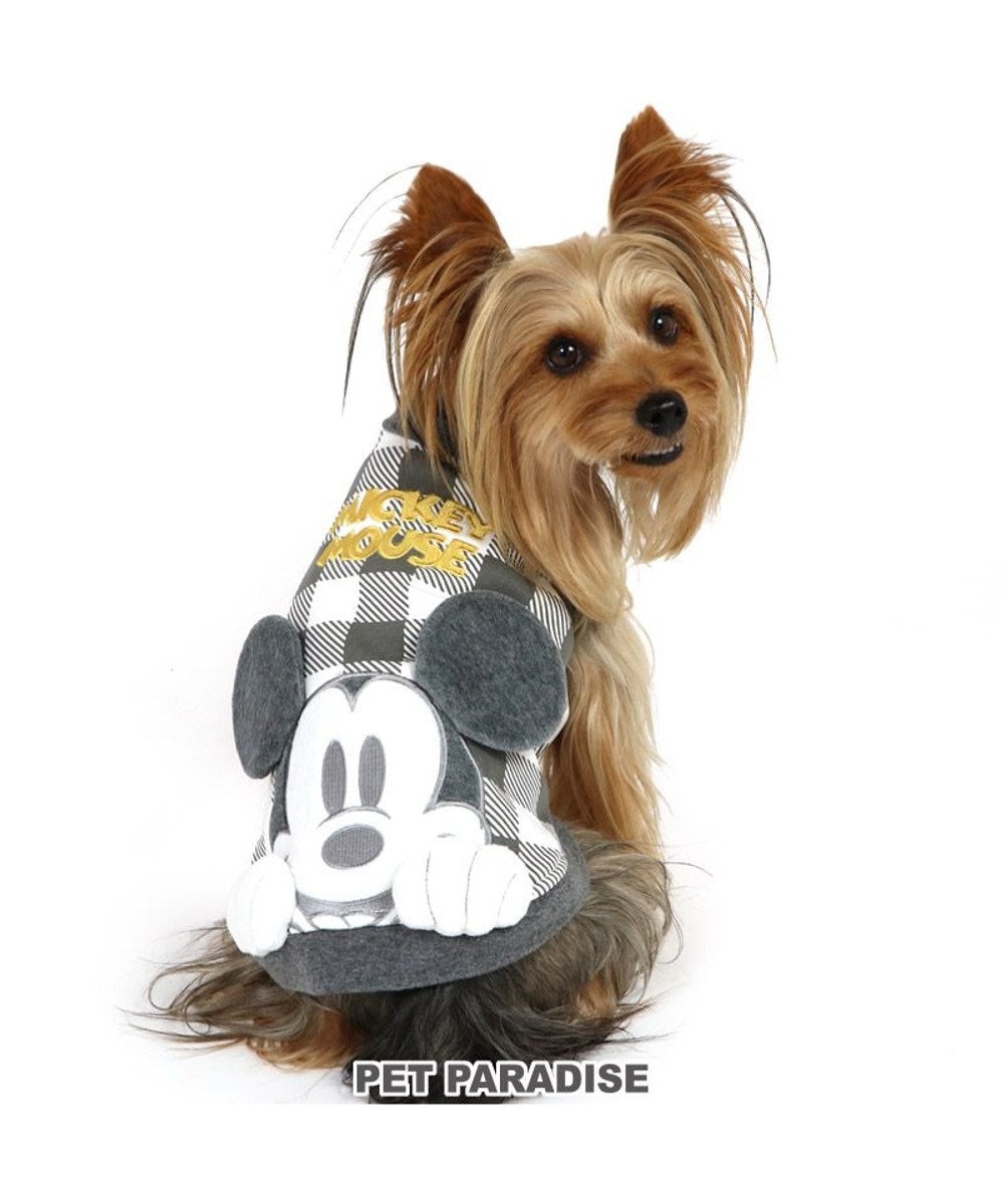 PET PARADISE 犬 服 ディズニー ミッキーマウス トレーナー 【小型犬】 顔UP グレー