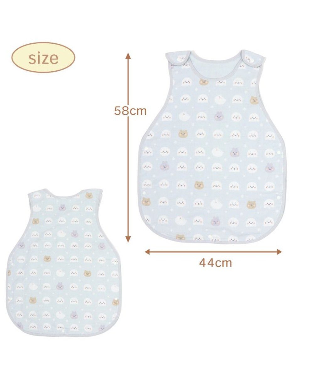 Mother garden しろたん 総柄 スリーパー 四重ガーゼ ベビー おくるみ 