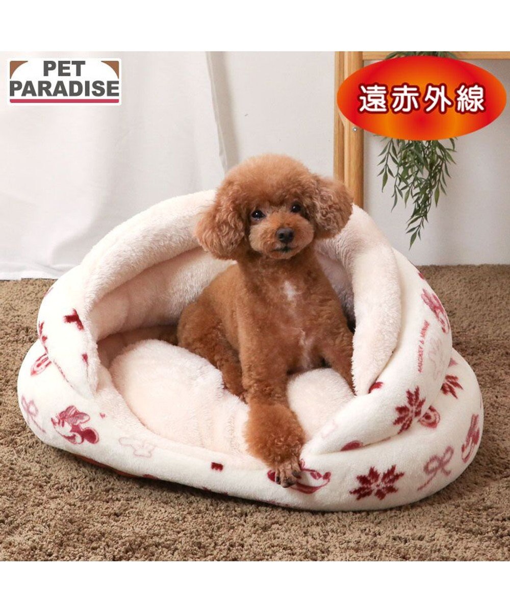 PET PARADISE ディズニー ミッキーマウス 遠赤外線 つぼ型 ボア カドラー 