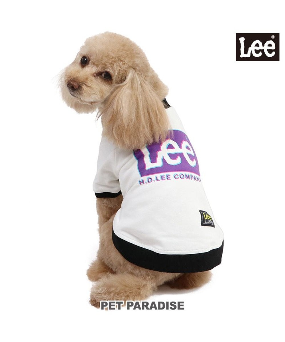 PET PARADISE Lee 四角 ロゴトレーナー 小型犬 ホワイト
